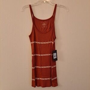 Jordache Horseshoe Tank Top Womens XL Rust Ribbed‎ NWT 1440-162